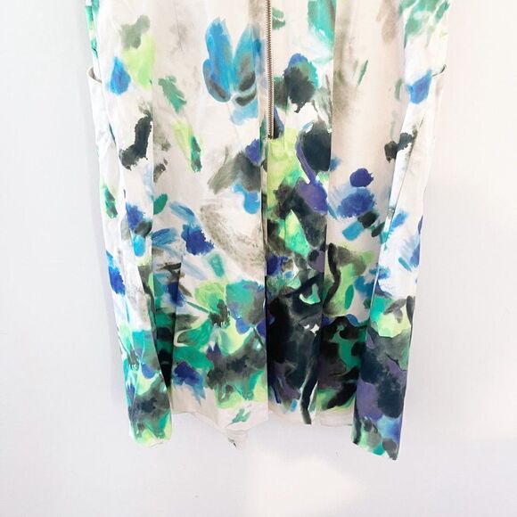 Kate Spade Bow Watercolor Midi Sleeveless Dress Size 12 - Picture 9 of 12